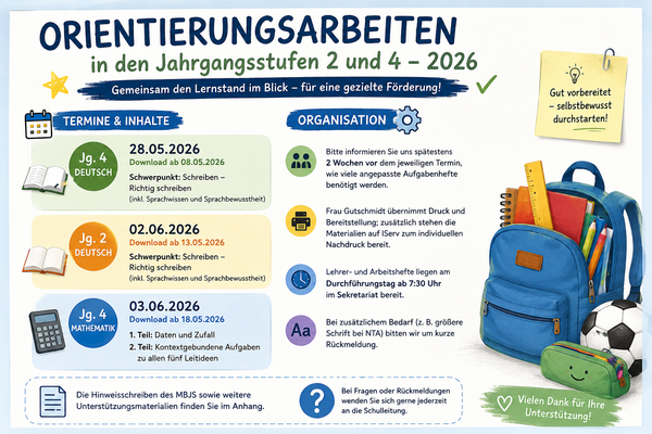 Bild vergr&ouml;&szlig;ern: 2026 Steinweg-Schule Orientierungsarbeiten 2 und 4